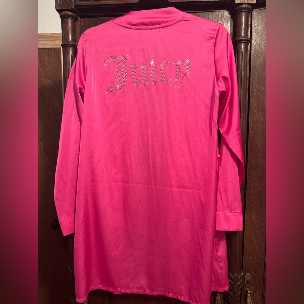 Juicy Couture Vibrant Pink Satin Robe S